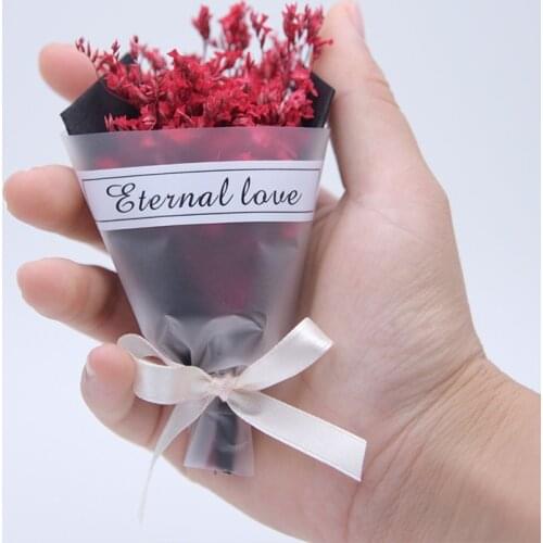 Mini Packing Crystal Grass Natural Dried Flowers Bouquet for Wedding Home Decoration Photo Props DIY Craft Gifts