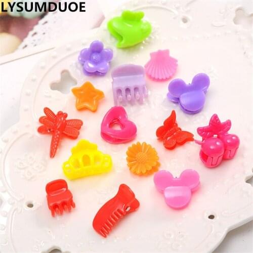 Fashion Girl Hair Bow Mini Claw Flower 20pcs Candy Clip Hairpin Butterfly Comb Crown Barrette Kids Gift Jewelry Hair Accessories