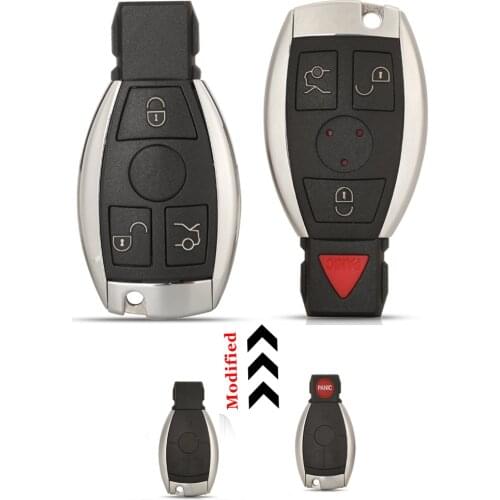 Replacement 3 Buttons Remote Car Key Case Shell For Mercedes Benz Year 2000+ Supports Original NEC And BGA