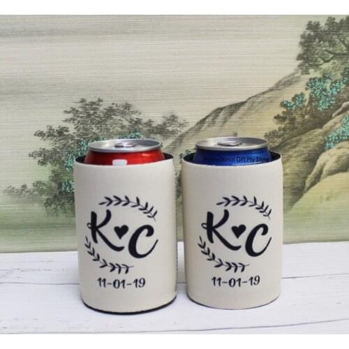 200pcs Print Logo Stubby Holder Neoprene Beer Bottle Cooler For Bar Thermos Insulated Bag Waterproof Ice Packs Beer Can Cover