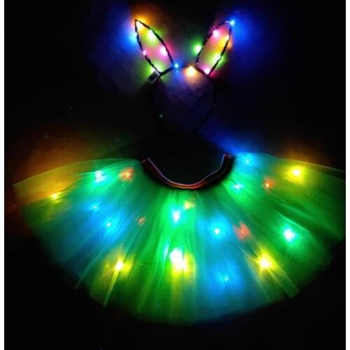 New Arrival Bride Light Up Luminous Clothes LED Costume Ballet Tutu Led skirt For Dancing Skirts Wedding Party