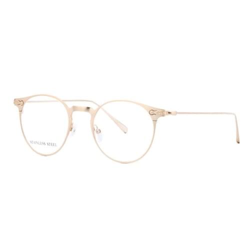 Stainless Steel Round Glasses Vintage Women Optical Eyewear Retro Goggle Myopia Computer Prescription Eyeglasses Frame for Men