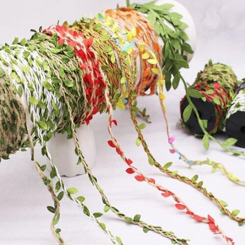 Leaves, Hemp Rope, Wax Cord, Rattan, Floral Decoration, Props, Fence, Wrapped Tube, Packaging, Handmade Diy Binding Material