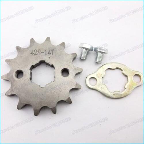 Pit dirt bikes 14 Tooth 20mm ID 428 front engine sprocket For 50cc 70cc 110cc CRF XR SDG KLX motorcycles quad atv