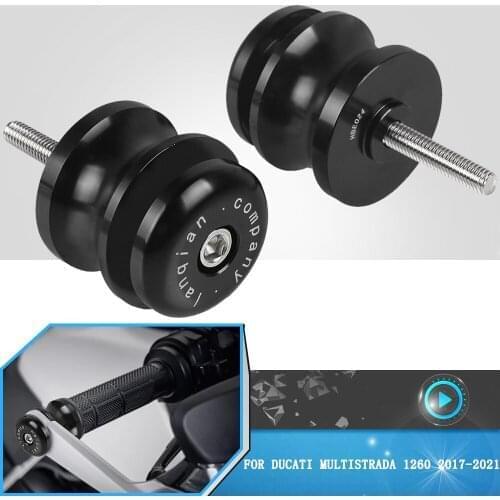 Motorcycle Handlebar Grips Ends Handle Bar Cap Weights For Ducati Multistrada 1260 D/Air 1200 Enduro Pro/Pikes Peak/S Grand Tour