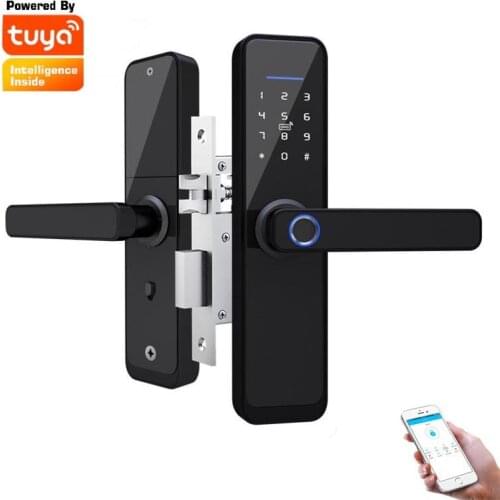 Zemismart Tuya Smart Lock Fingerprint WiFi Intelligent Security Door Lock APP Password RFID Unlock Electronic Door Lock for Home
