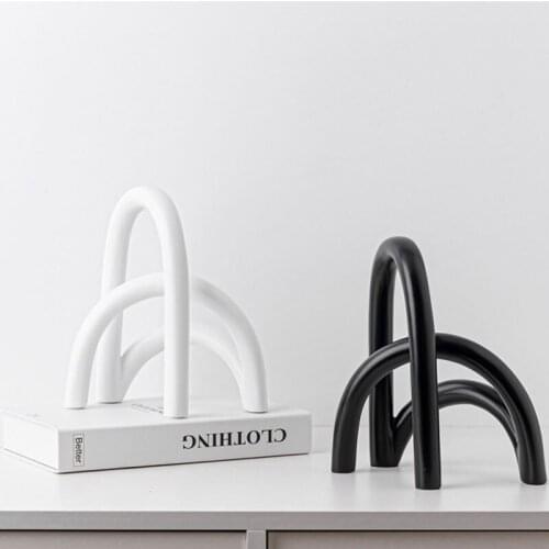 Nordic Modern Geometric Line Arc Resin Ornaments Irregular Furnishings Office Display Crafts Artware Home Decoration Accessories