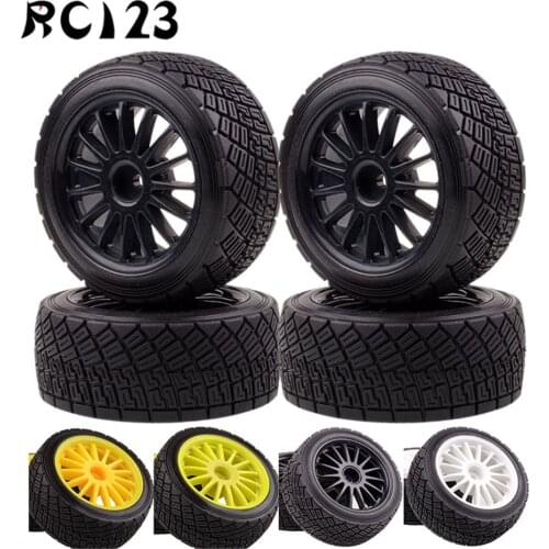 1:10 2.2 "Velgen Hub & 80Mm Rubberbanden Tyre 4P Rc Auto Fit Hpi WR8 Flux Rally 3.0 110697 94177 108076 108075 Nieuwe Enron