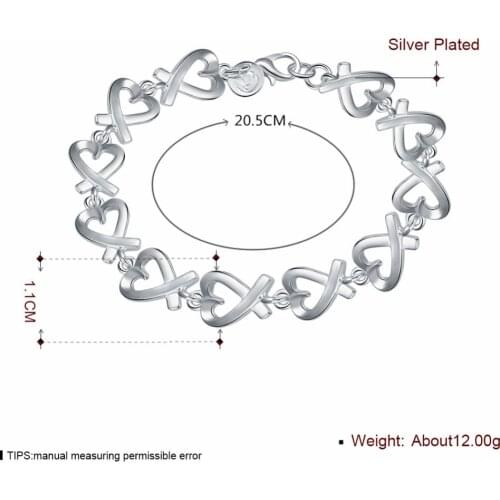 H177 M925 Thin Silver color Bracelet, M925 Thin Silver color Jewelry Seatangle Bracelet