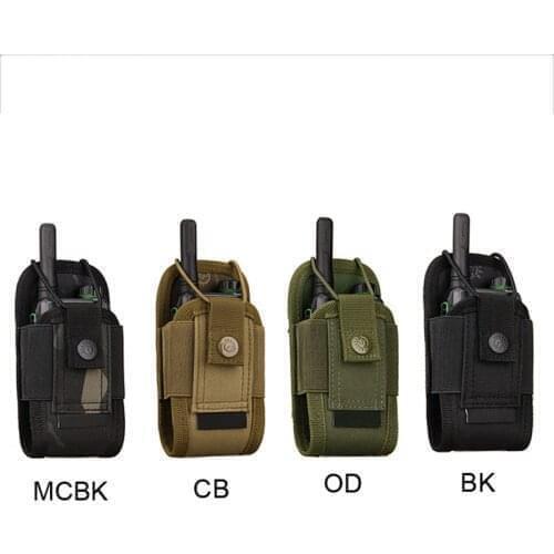 Outdoor Airsoft Tactical Molle Radio Pouch Walkie Talkie Bag Waist Bag Holder Pocket Portable Interphone Holster Carry Bag