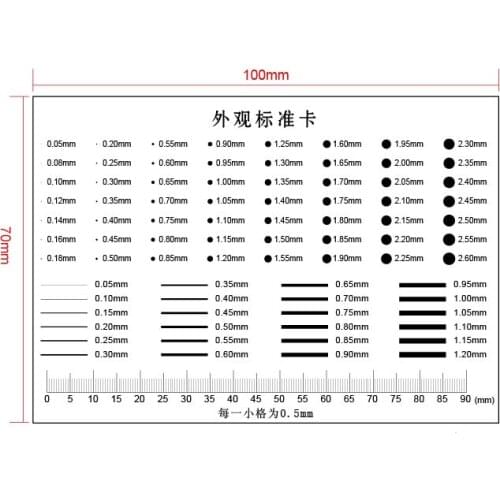 Appearance Standard Card Point Wire Gauge Fine Point Wire Gauge Stain Gauge Ruler Stained Card Point Gauge Wire Gauge Film Ruler
