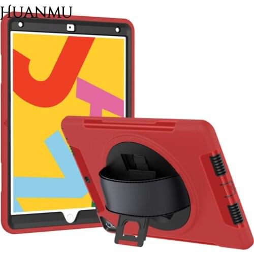360 Rotation Hand Strap&Kickstand Silicone Tablet Case for Samsung Galaxy Tab S6 Lite 10.4 Case 2020 P610 P615 Protective Cover