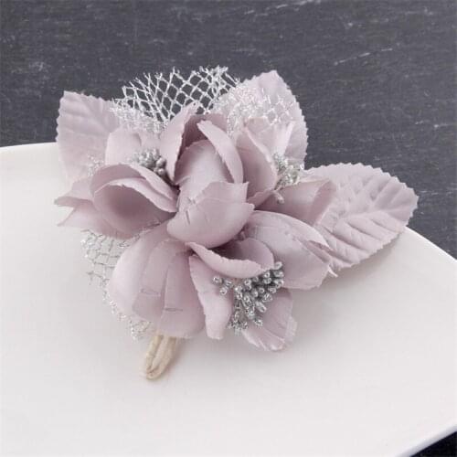 Fabric Leaf Flowers Brooches For Women Fashion Brand Clips Pins Wedding Brooch Men Jewelry