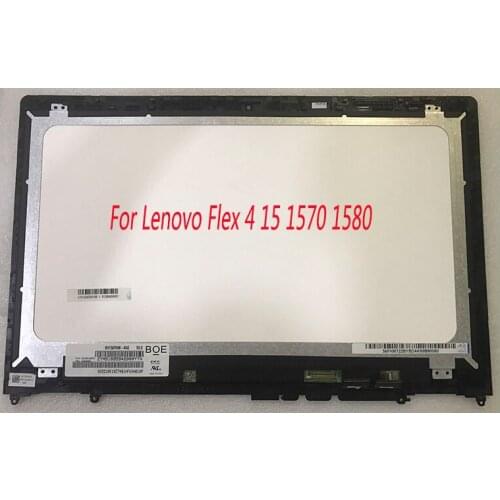 LCD Touch screen Digitizer Display Assembly for Lenovo Flex 4 15 Flex 4-1580 80VE Flex 4-1570 80SB with Bezel