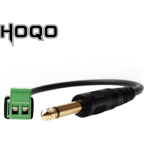 2-pole 6.35mm jack Male to 2 Pin Screw Connector with Shield audio 6.35 mm jack to Screw Terminal Plug adapter cable