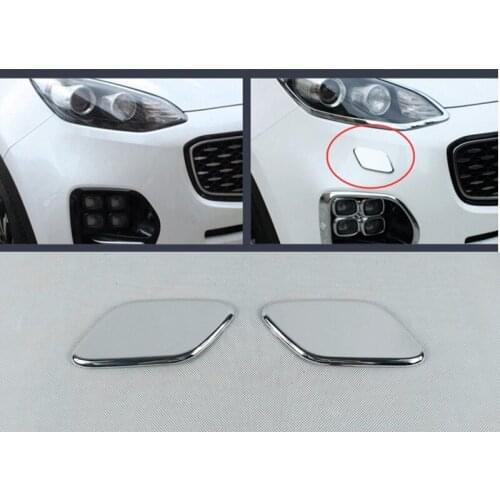 For KIA Sportage 4 QL KX5 2016 2017 2018 ABS Chrome auto accessories Car front Head Decoration patch Cover Trim car styling 2pcs