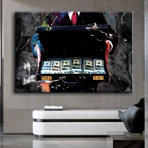 Abstract Colorful Dollars Money Canvas Painting Wall Art Posters Prints Wall Pictures for Living Room Home Wall Cuadros Decor