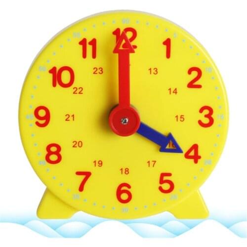 Montessori Student Learning Clock Time Teacher Gear Clock 4 Inch 12/24 Hour,Funny Children Educational Toys,Practical&Exquisite
