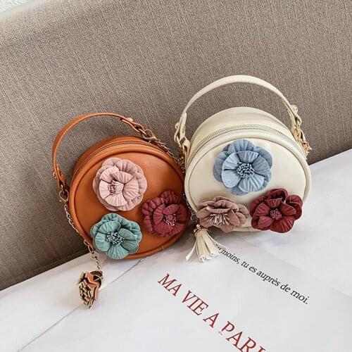 Lady Flower Small Bag Korean Style Women Mini Handbag Tassel Chain Fashion Woman Shoulder Crossbody Bags