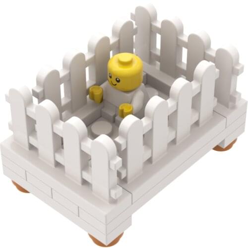 Baby Building Blocks Toys MOC 26556 25126 18855 Bricks DIY Infant Carriage Children Gifts