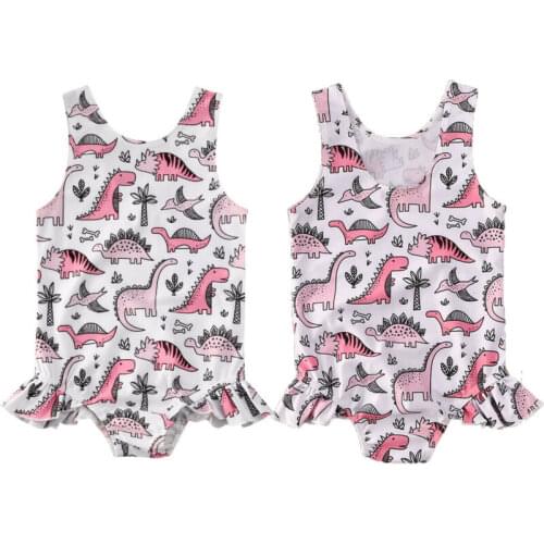 New Toddler Infant Baby Kids Girls Dinosaur Swimsuit Swimwear Swimming Bikini 1-5Y