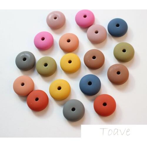 Autumn and winter frosted wheel straight hole bead DIY material accessories