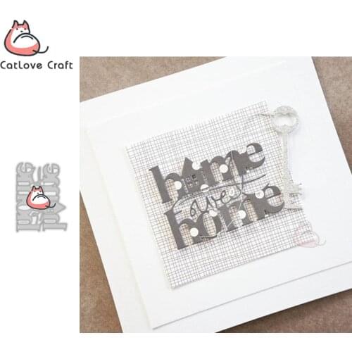 Catlove Sweet Home Text Metal Cutting Dies Scrapbooking Mold Stencil Die Cuts Card Making DIY Craft Embossing New Dies For 2020