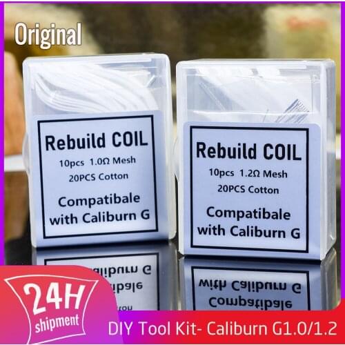 VAPJOY DIY Tool Rebuild Kit Mesh Coil Resistance Wire 1.0 1.2ohm for Caliburn G Koko Prime Favostix VEEGO Pod System Accessories