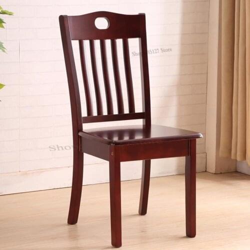 All Solid Wood Dining Chair Home Simple Modern New Chinese Backrest Chair White Stool Restaurant Restaurant Log Chair
