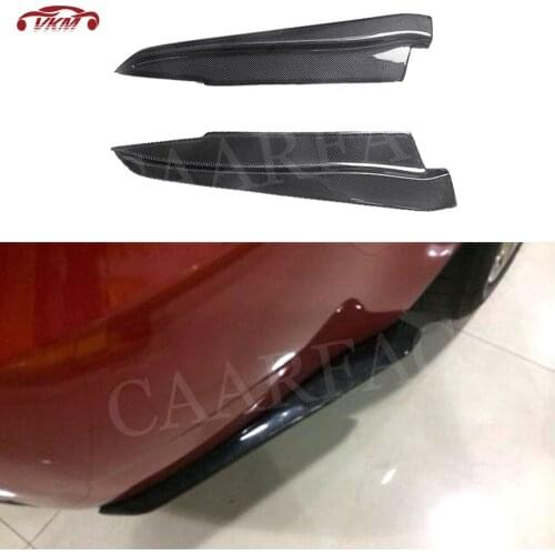 Rear Bumper Canards Side Fin Scratch Splitters Protector for BMW E92 E93 M3 2 Door 2009-2012 Double Sided Carbon Fiber
