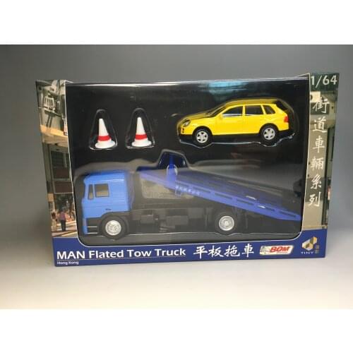 80m 1:64 Man Flated Tow Truck DieCast Model Truck Collection Limited Edition