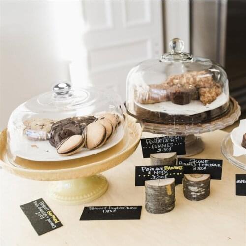 Transparent Round Food Cover Tent Insulation Dustproof Snack Tray Cover Plastic Bread Dessert Cake Cover Kitchen Tools