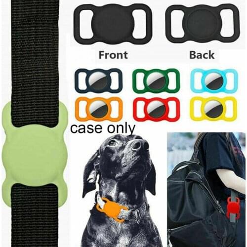 SEC Pet Silicone Protective Case GPS Finder Dog Cat Collar Loop For Apple Airtags For Apple Locator Tracker Anti-lost Device