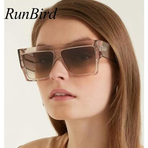 2018 Vintage Oversized Men Women Sun Glasses Brand Designer Square Big Sunglasses Male Frame Luxury Men Glasses 5297R