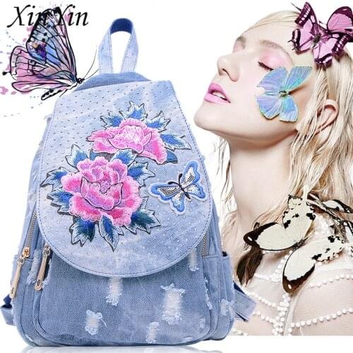 XY-win prosper Women's Backpacks With Embroidery