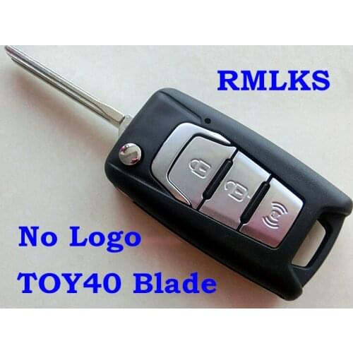 RMLKS Replacement Flip Remote Key Shell For SsangYong Korando New Actyon C200 3 Buttons Folding Key Shell With Uncut Blade