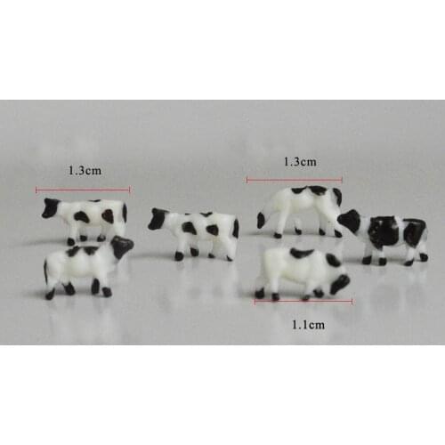 Animal model toy train 100pcs 1/150 Farm Animal model for architectural model layout miniature scale model cow