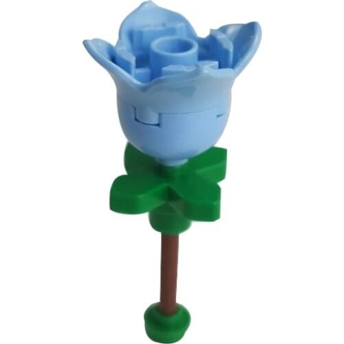 Pink Blue Tulip City Plants Bouquets Flowers Creator Toys For Children Educational Accessories 1pcs A Set Building Blocks Toys