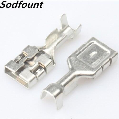 100pcs H62 brass tinned 9.5mm automotive terminal Automotive connector female terminal DJ626-D9.5×1.2C