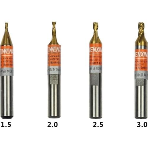 100% Wenxing 1.5 2.0 2.5 3.0 End Milling Mills Twist Drill Bit Cutter For Key Cutting Machine One piece