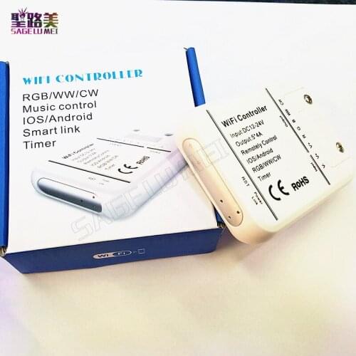 16Million colors Wifi 5channels RGBW/WW/CW led controller smartphone control music and timer mode magic home wifi led controller