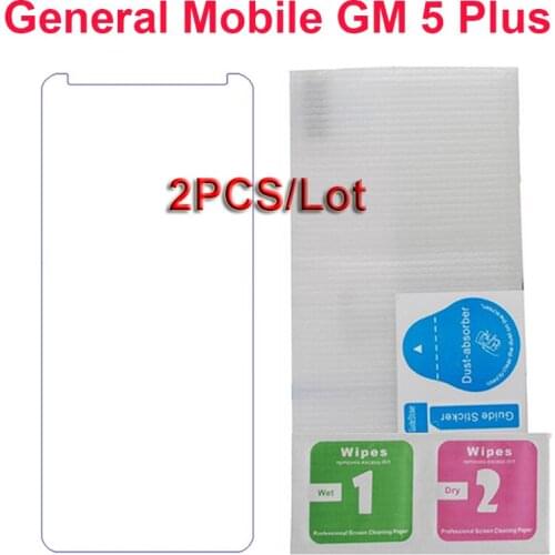 2PCS For General Mobile Gm 5 Plus Tempered Glass 9H Protective Scratch-proof LCD Screen Protector For Gm 5 Plus+Glass Protector