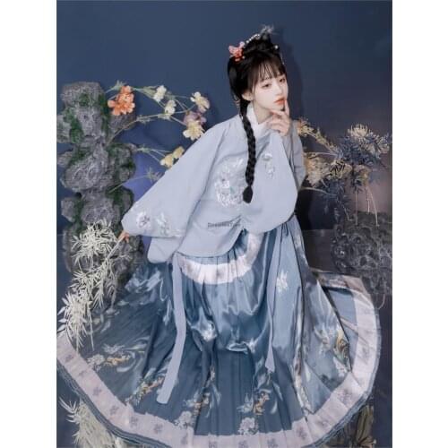 2021 chinese traditioanl hanfu woman elegant fairy folk dance costume oriental stage performance retro clothes oriental clothes