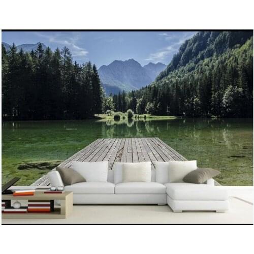 3d wallpaper custom photo mural on the wall HD Forest Lake Scenery tv background home decor living room wallpaper for walls 3 d