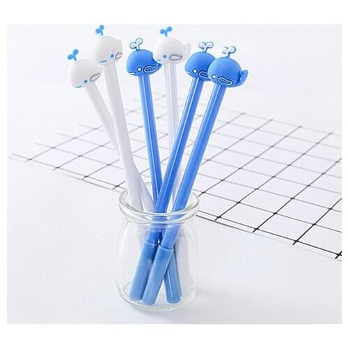 50pcs Kawaii Gel Pen Cute Whales Pens for School Office Supplies Students Kids Gift for Prizes Items Korean Stationery Bulk
