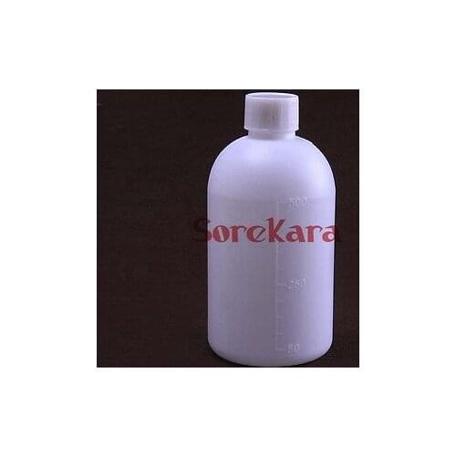 5 x 500ml White plastic Bottle Reagent Bottle Sample Vials Plastic Lid Screw Cap Screw On Cover