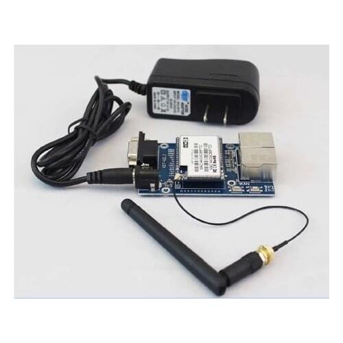 Free shipping 2pcs/lot RT5350 Serial Uart to wifi dual ethernet dual RS232 RS485 industrial wireless module Start kit HLK-RM04