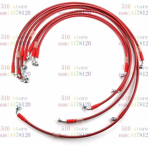 Free shipping Motorcycle Dirt Bike Braided Steel Hydraulic Reinforce Brake line Clutch Oil Hose Tube 50 To 240cm Fit Racing MX