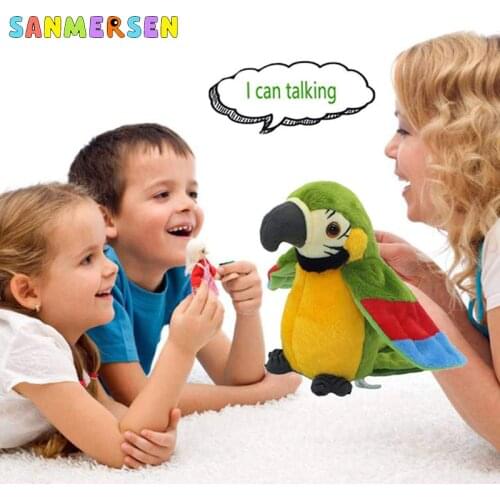 Children Electric Plush Toys Can Learn To Talk Parrot Electronic Pet Repeat Reading Voice Recording Parrot Dolls For Kid Gifts