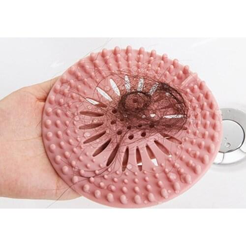 1Pcs Sink Filter Hair Catcher Hair Stopper Portable Bathroom Bathtub Supplies Drain Strainer Silicone Shower Drain Covers